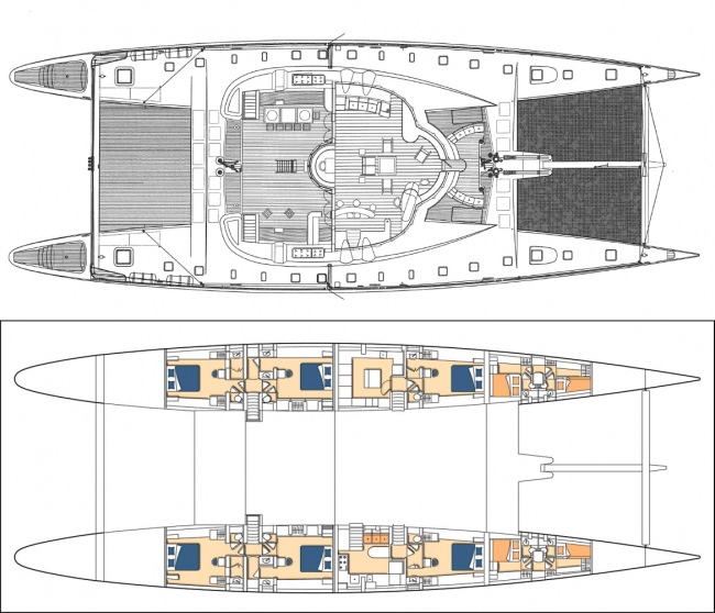 DOUCE FRANCE - Boat Interior Layout