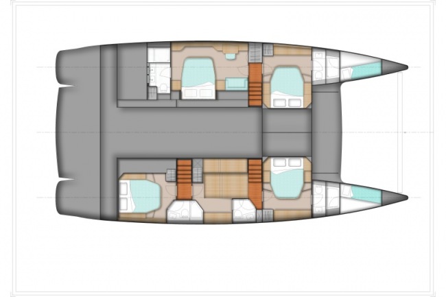 HIGH JINKS Fountaine Pajot Sanya 57 - Boat Interior Layout