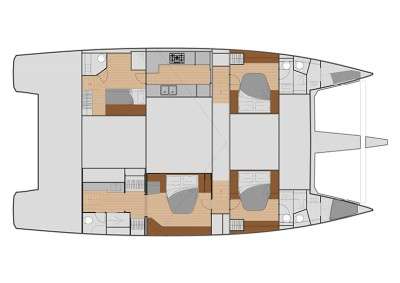 NAMASTE Fountaine Pajot Samana 59 - Boat Interior Layout