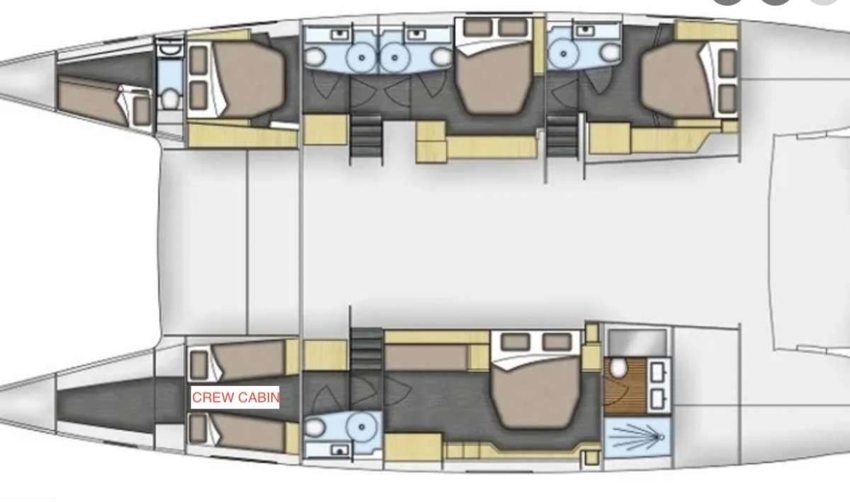 LIR Fountaine Pajot Victoria 67 - Boat Interior Layout