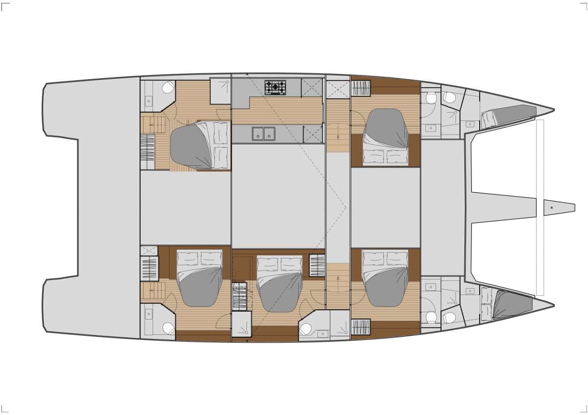 ALLURE Fountaine Pajot Samana 59 - Boat Interior Layout