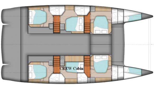 HIGH FIVE Fountaine Pajot Sanya 57 - Boat Interior Layout