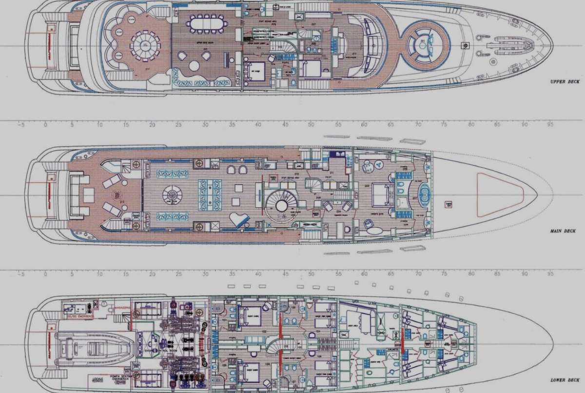 ZIA – Ortona Navi superyacht - Boat Interior Layout