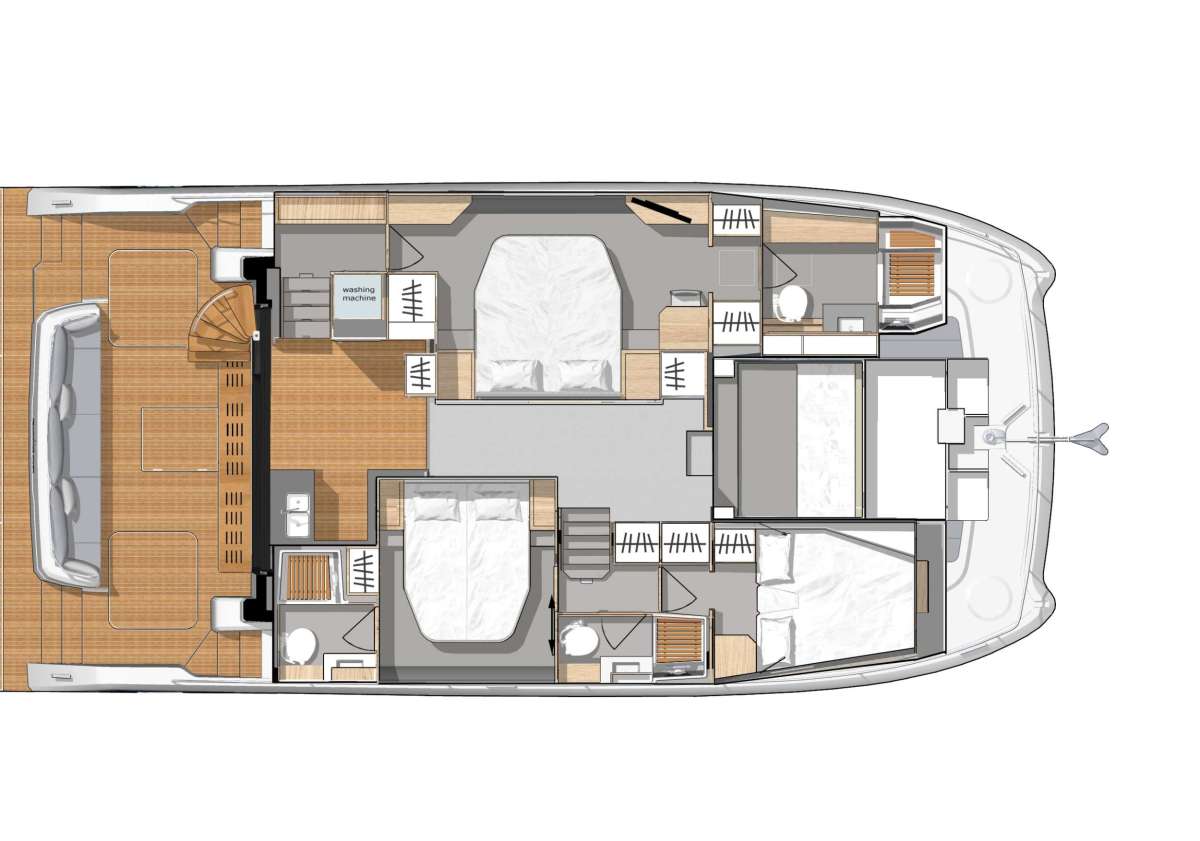 ENDLESS BEAUTY – Fountaine Pajot M/Y 44 - Boat Interior Layout