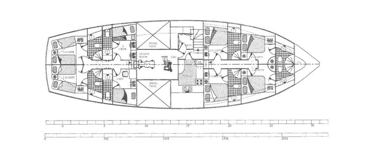 MYRA Gulet / Motor Sailer - Boat Interior Layout